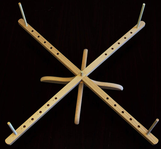 Amish Style Tabletop Wooden Yarn Swift, 2,5-6 ft