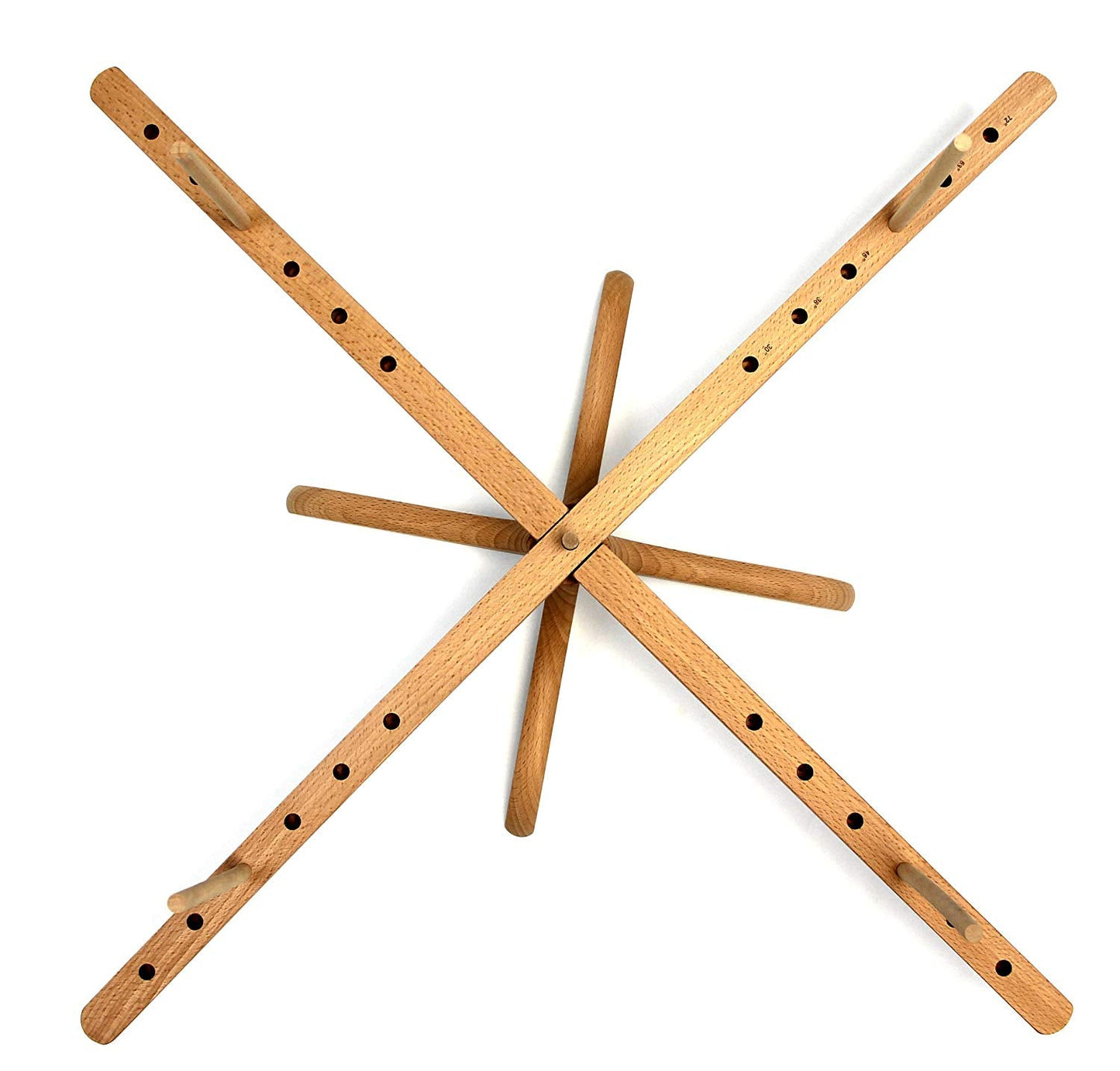 Amish Style Tabletop Wooden Yarn Swift, 2,5-6 ft