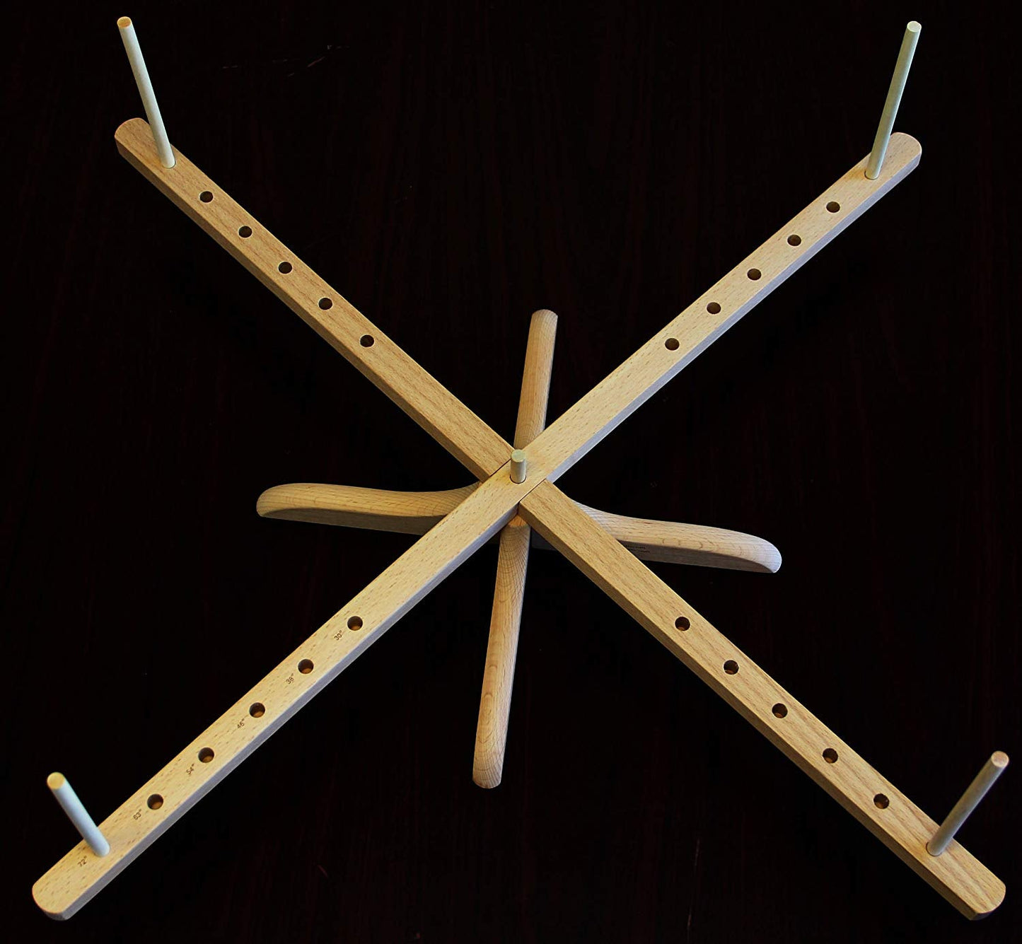 Amish Style Tabletop Wooden Yarn Swift, 2,5-6 ft