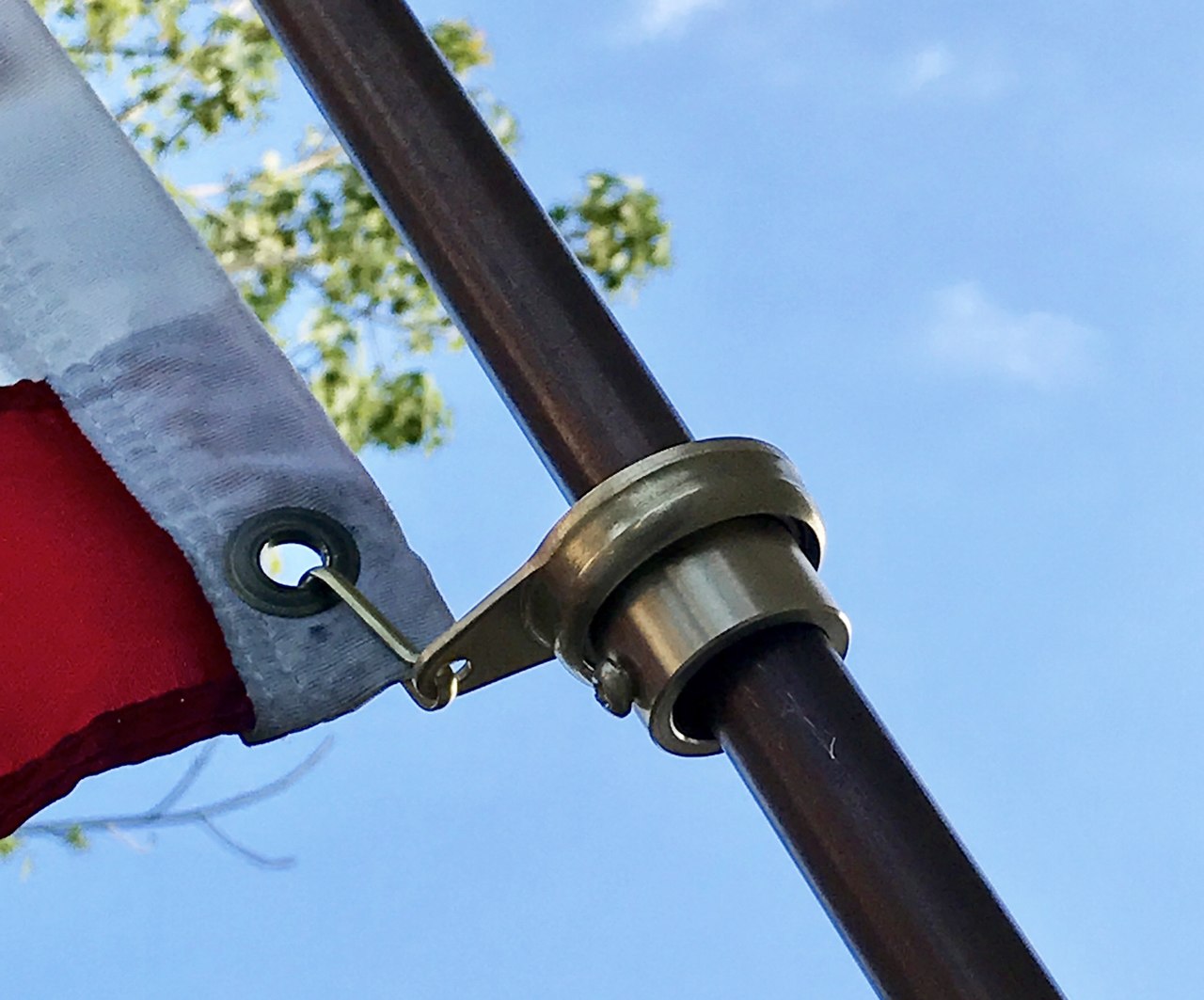 Non Tangle Flagpole Swivel / Rotationsring, Messing Spinner mit rostfreiem Stahllager - 1 ', Packung von 2 - Importiert