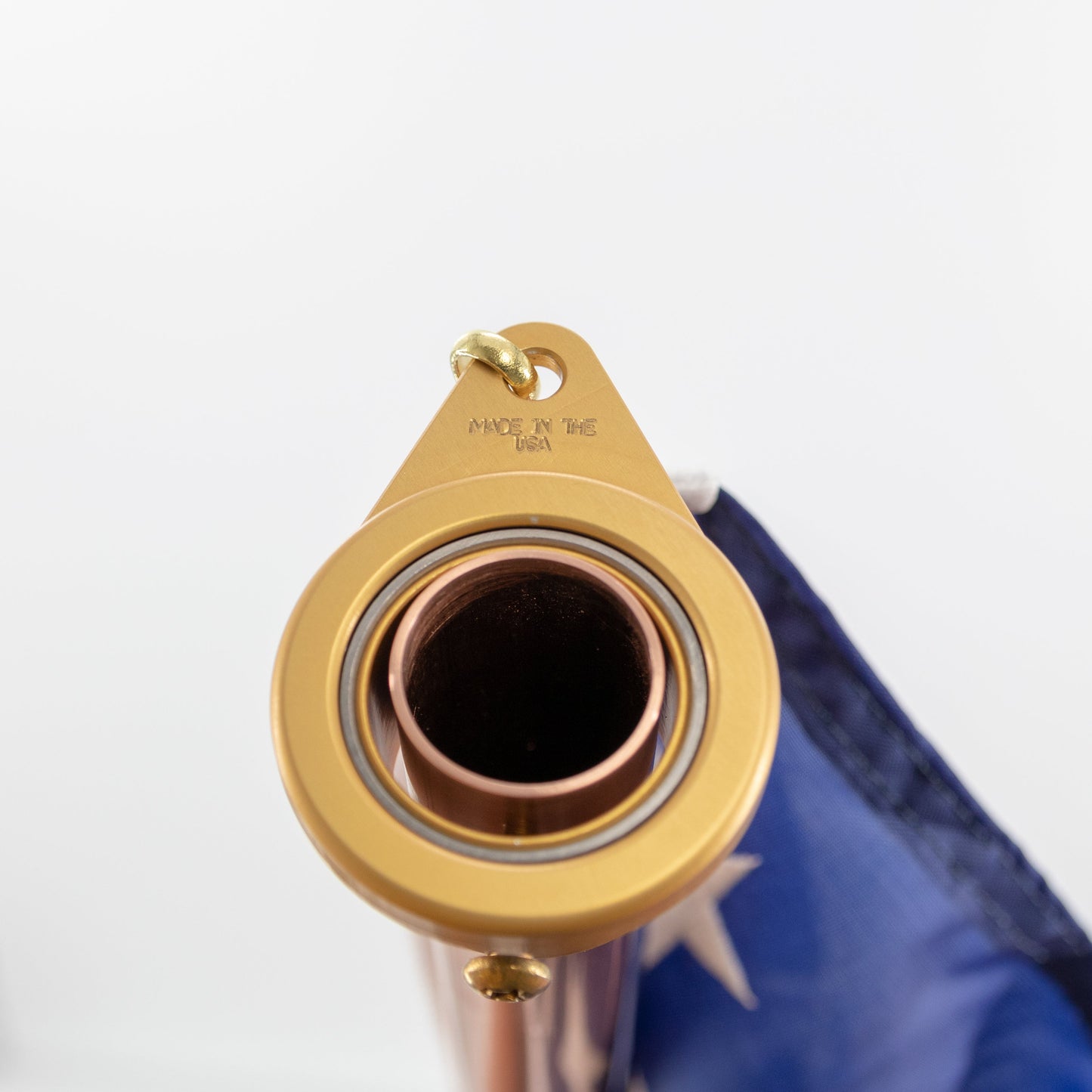 Anodisierte Aluminiumflaggenring mit Edelstahllager - 1 1/4 ', Packung von 2 - Hergestellt in THE USA, GROSSE GRÖSSE