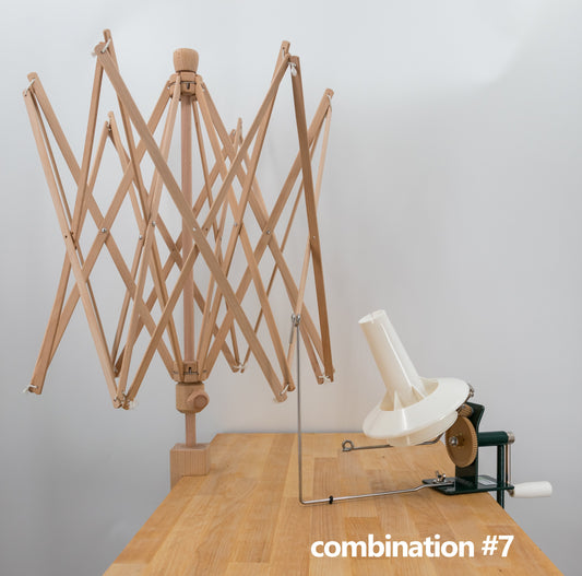 Large Umbrella Yarn Swift / Large Metal Ball Winder Kombination # 7
