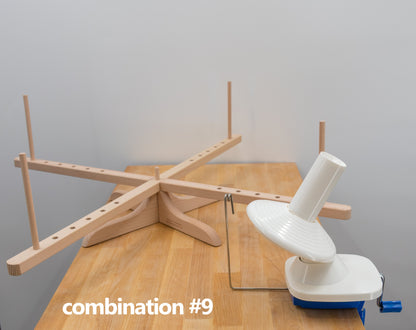 Tabletop Amish Style Yarn Swift / Ballwinder YBW-M Kombination #9
