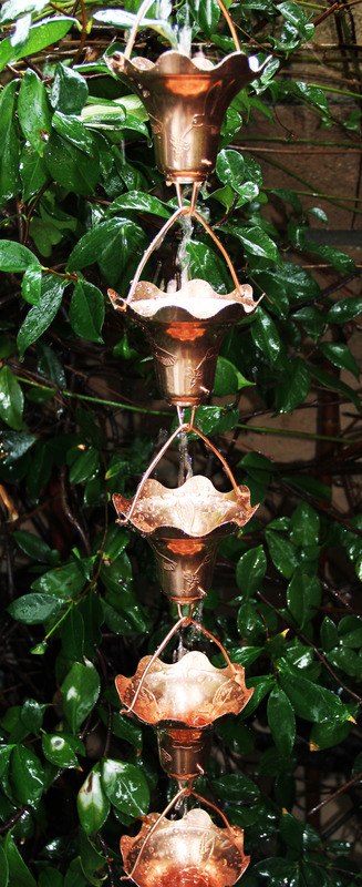 Rain Chain Kolibris und Blume (2-ft Extension)